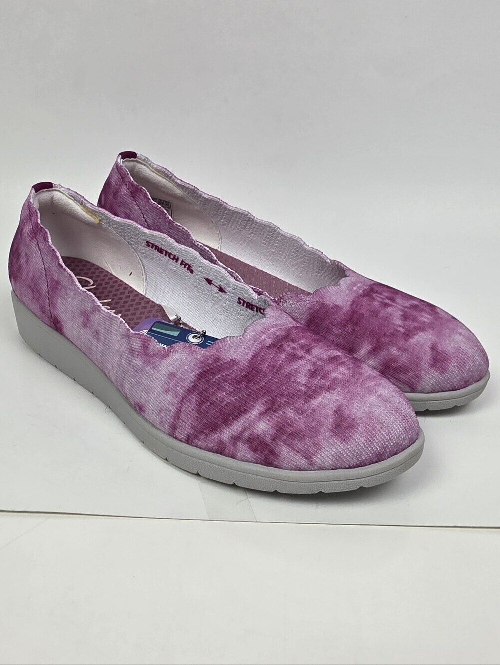 Skechers Cleo FLEX Wedge Tie Dye Pink NEW - 8.5 - Picture 4 of 12